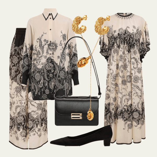 Zimmermann Rhiannon Maxi Dress Cream/Black Floral