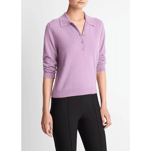 Hovedbilde Vince Cashmere Silk Polo Sweater Mulberry