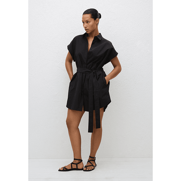 Matteau Mini Shirt Dress Black