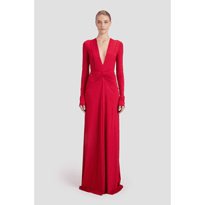 Hovedbilde Victoria Beckham Long Sleeve Deep V-Neck Gown Rose