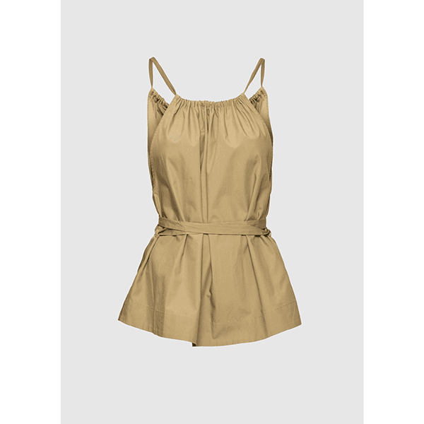 Christian Aks Nicka Poplin Top Wood