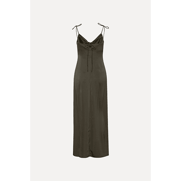 ROTATE V-neck Slip Dress Black Olive