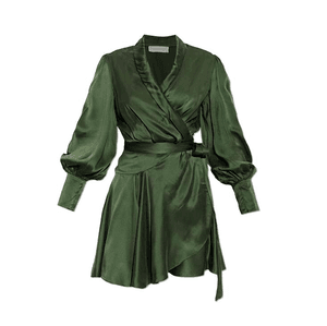 Hovedbilde Silk Wrap Mini Dress Black