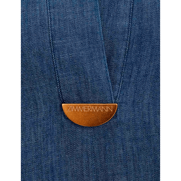 Zimmermann Coco Embroidered Denim Dress