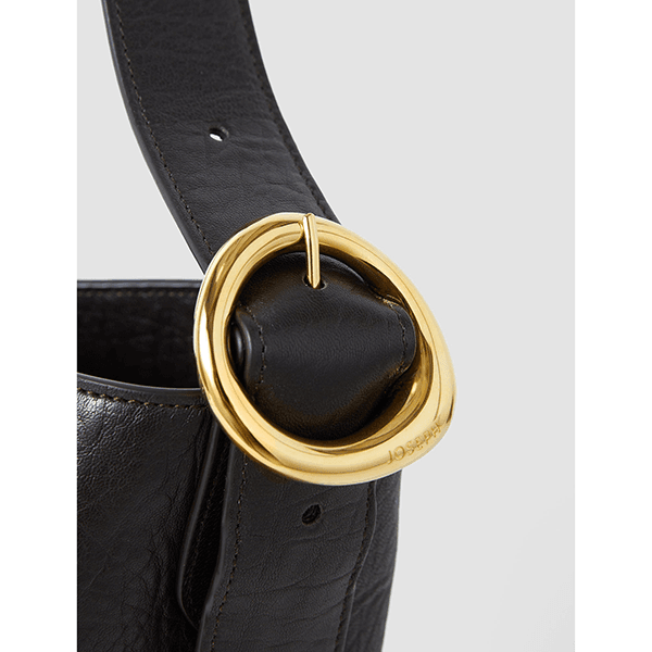 JOSEPH Bucket Pebble Leather Bag Cocoa