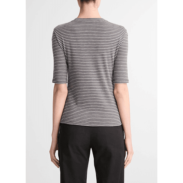 Vince Striped Elbow Slv Crew Oceana Combo
