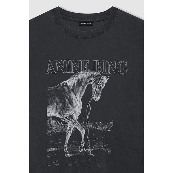 Anine Bing Lili Tee Horse Washed Black