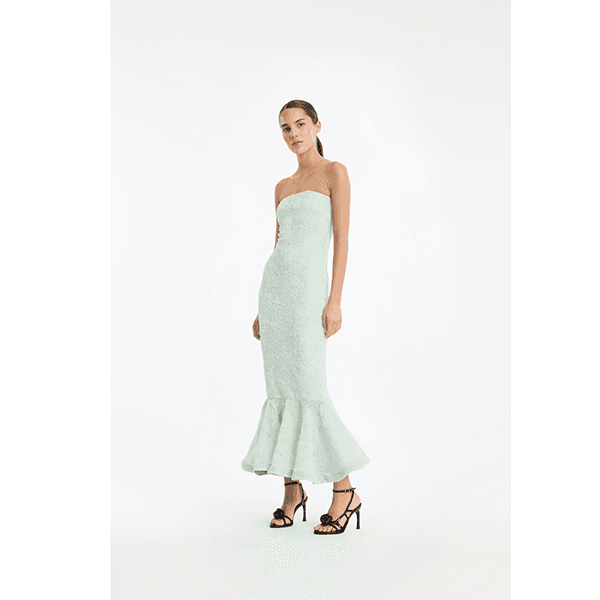  ROTATE Flower Mesh Flounce Dress Ice Flow