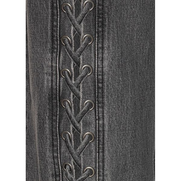 ROTATE Denim Laced Leg Pant Black