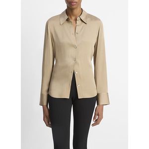 Main Image Vince Slim Fit Classic Shirt Fawn