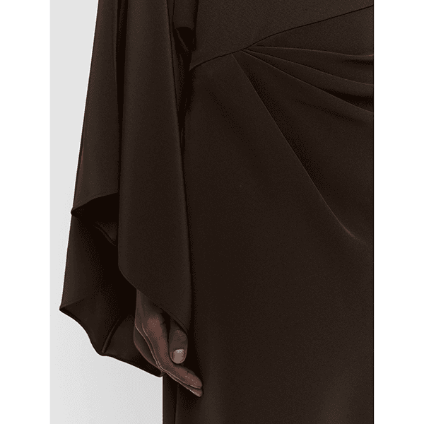 JOSEPH Joya Satin Twill Dress Cocoa