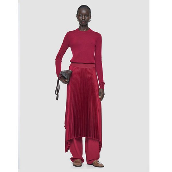 JOSEPH Round Nk Cashair Sweater Ruby