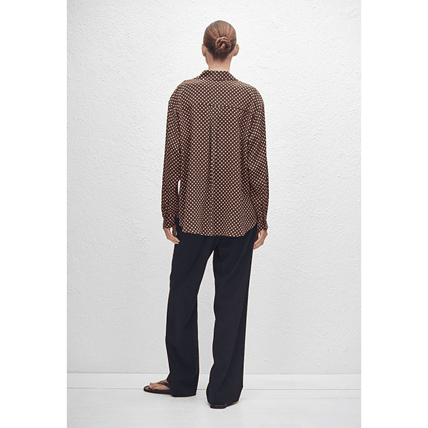 Matteau Long Sleeve Silk Shirt Polka Dot