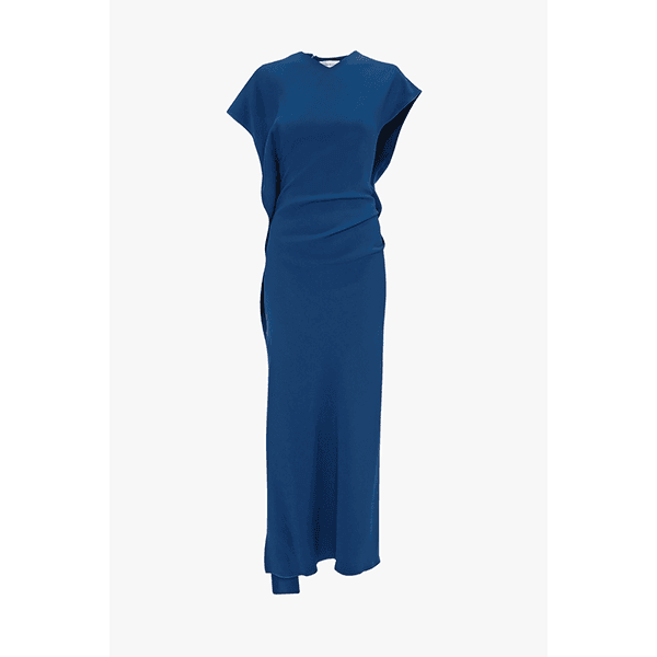 Victoria Beckham Victoria Midi Dress Dark Ocean