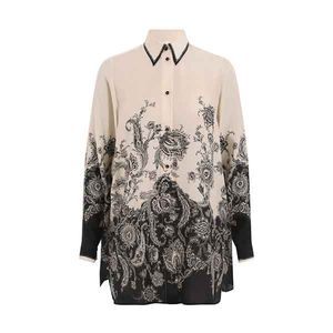 Main Image Zimmermann Rhiannon Relaxed Shirt Cream/Black Floral