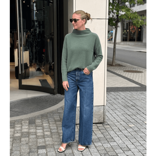 Vince Boiled Funnel Nk Pullover Deep Patina