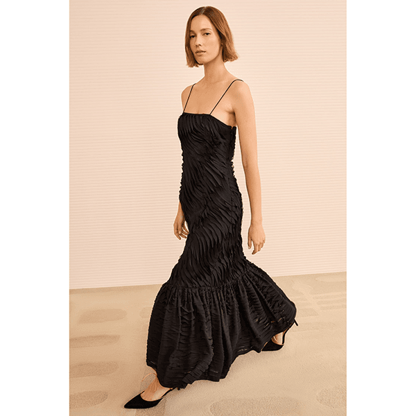 Ulla Johnson Augustina Cami Long Trompet Dress Noir