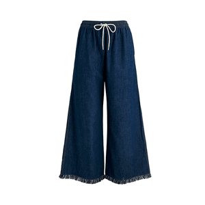 Main Image Zimmermann Rhiannon Fringe Denim Pant Atlantic